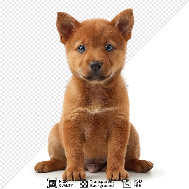 transparent vector vector illustration cute baby dingo on transparent background featuring its brown head black nose and blue and black eyes with a brown leg and paw visible in the foreground png