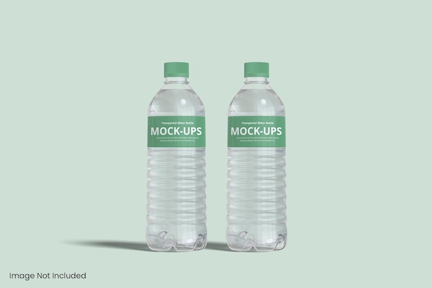 Transparent Water Bottle Mockup