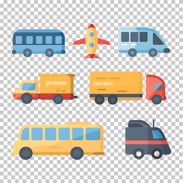 PSD transportation icon background against transparent background generated by ai