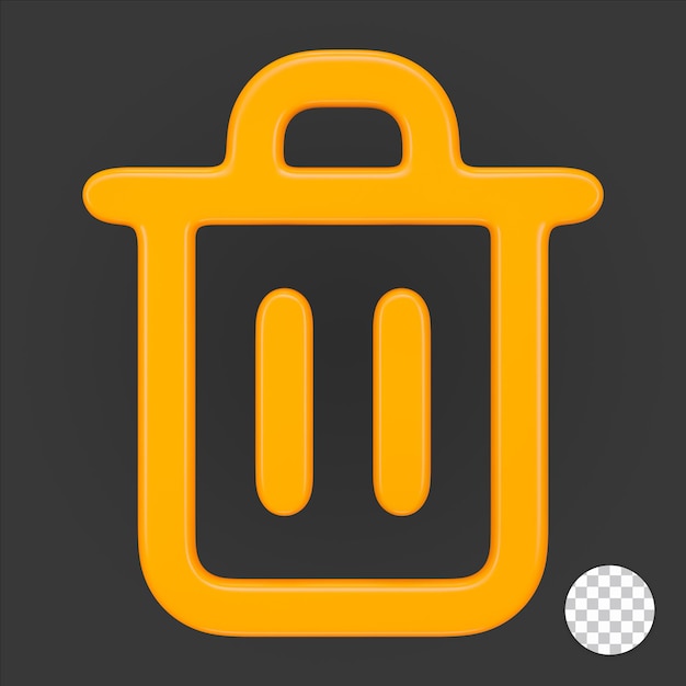 Trash can 3d icon