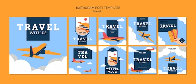 PSD travel adventure  instagram posts