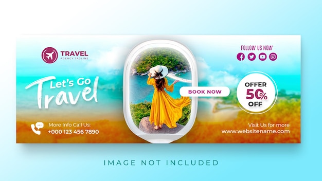 Travel agency banner template