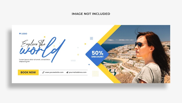 Travel agency facebook cover template