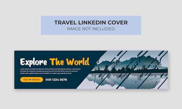 Travel Agency LinkedIn Cover Photo Design Tourism Marketing Social Media Cover Banner