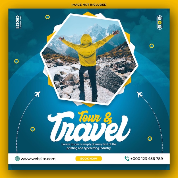 Travel agency social media post template