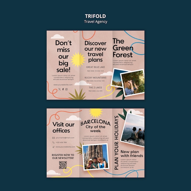 Travel agency template design