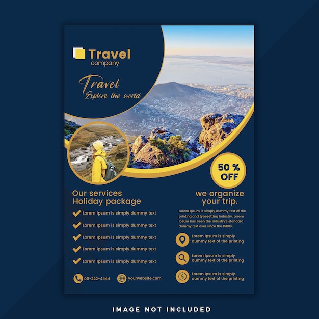 PSD travel flyer design premium psd