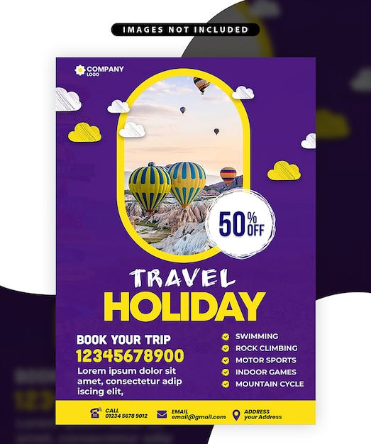 PSD travel flyer