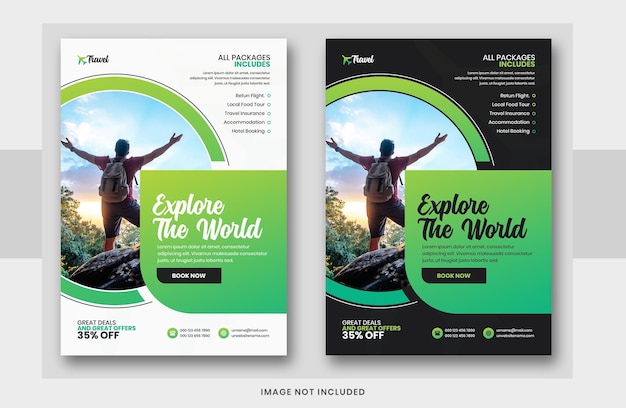 PSD travel holiday flyer design and business flyer design