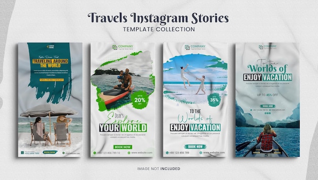 Travel Instagram Stories and tourism facebook story template