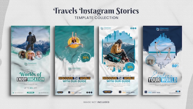 Travel Instagram Stories and tourism facebook story template