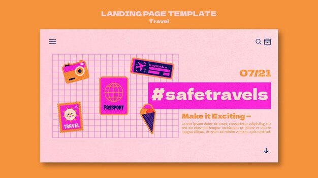 PSD travel landing page