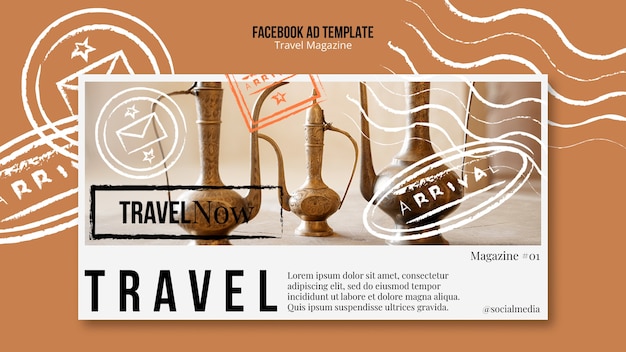 PSD travel magazine template design