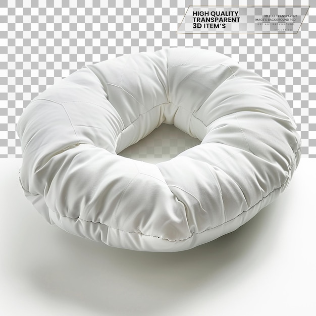 Travel pillow A pillow designed for comfort during travel on transparent background