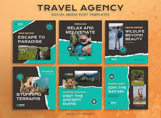 Travel post Templates Social Media Banners for Instagram and Facebook