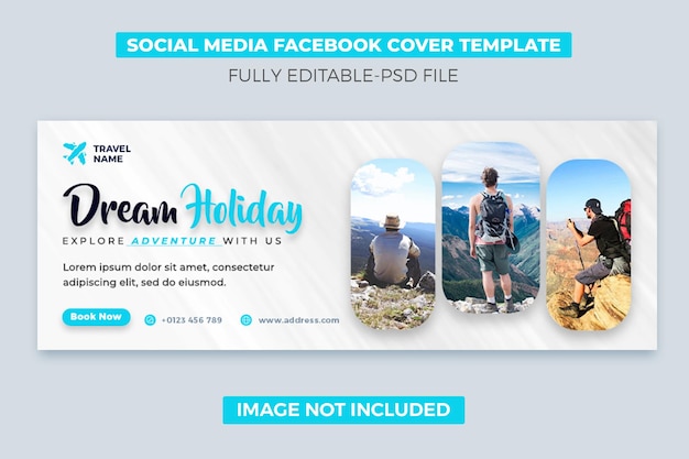 Travel social media cover web banner template