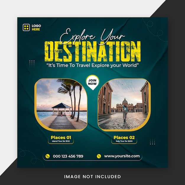 Travel Social Media Instagram Post Template