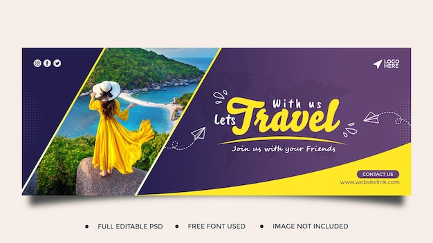 Travel social media post Instagram post or square web banner template