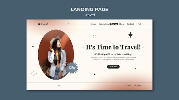 Travel time landing page template