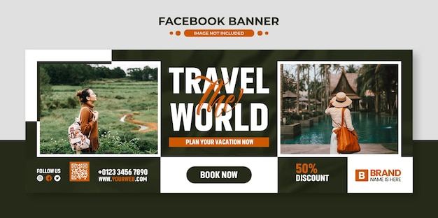 PSD travel and tourism instagram or facebook social media banner and web banner template