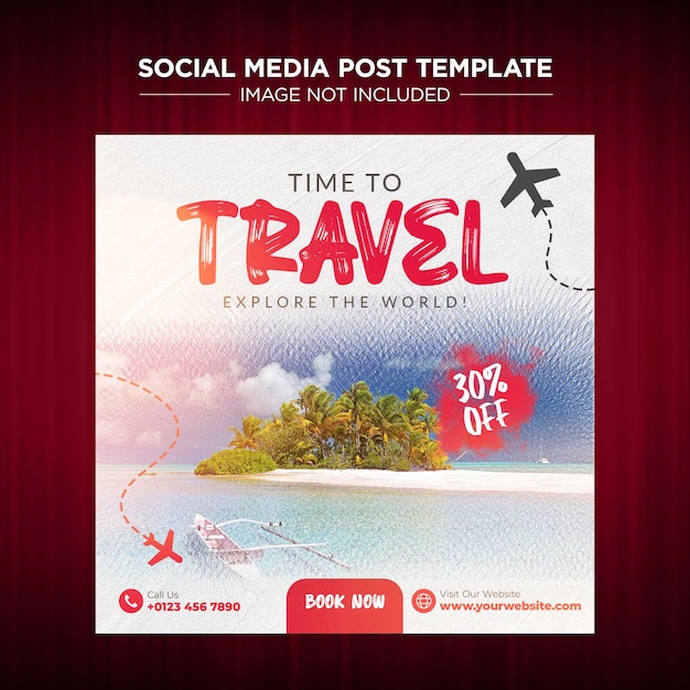 Travel and Tourism Social Media Post Tamplate