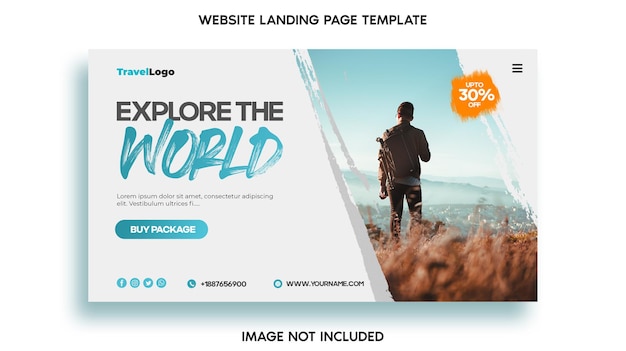 Travel Website Landing Page Design