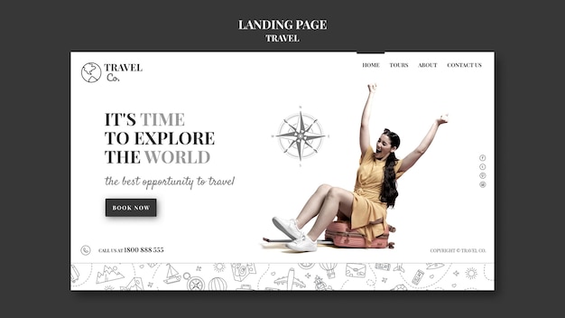 Travel the world  landing page