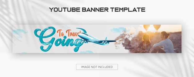 Travel youtube banner cover template