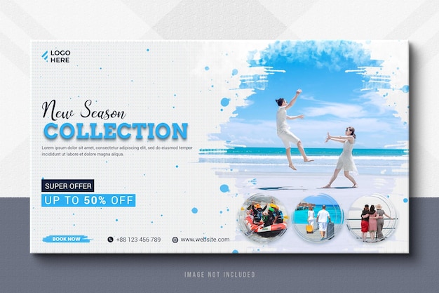 Travels Web Banner For Social Media Template and Instagram Post