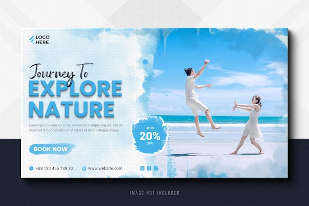 Travels Web Banner For Social Media Template and Instagram Post