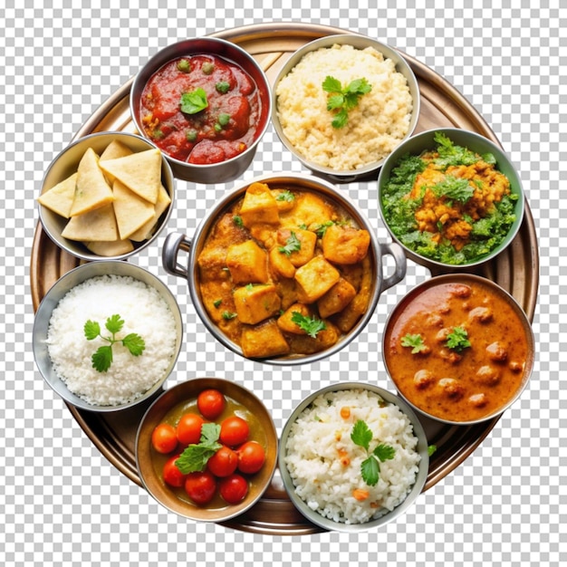 A tray of food with rice rice and vegetables