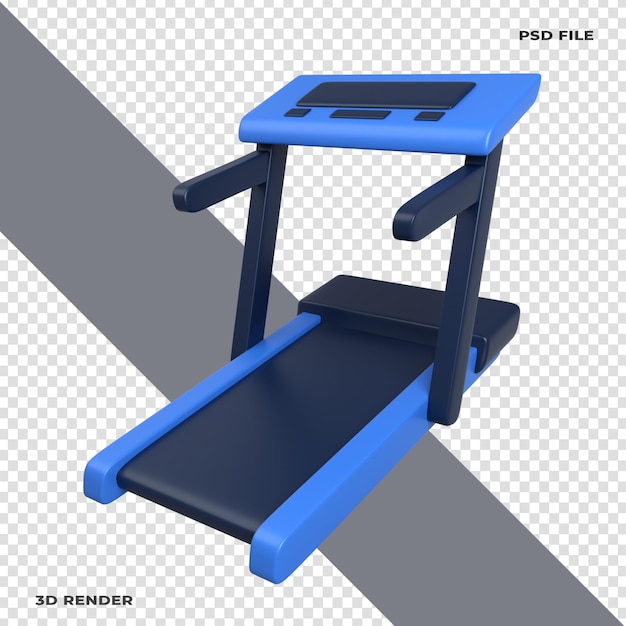 Treadmill 3D Illustration Rendered on transparent background