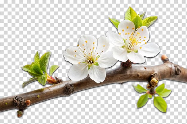 PSD tree branch flower png