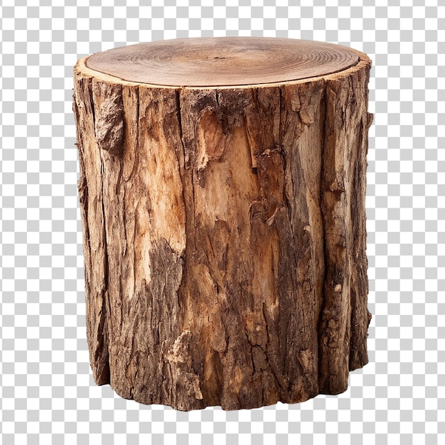 Tree stump isolated on a transparent background