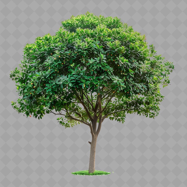 a tree with a green tree and a white background