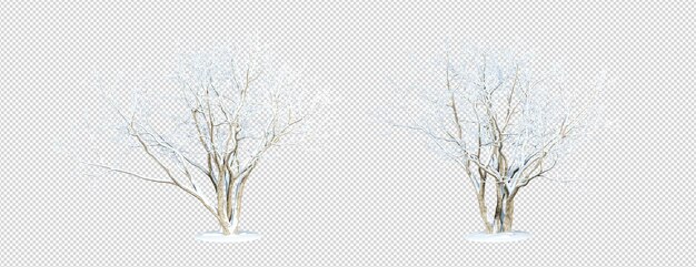 PSD trees in white on a gray background