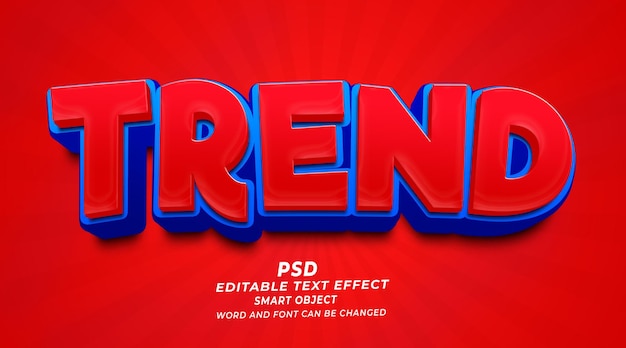 Trend 3D Editable Text Effect Photoshop PSD Template