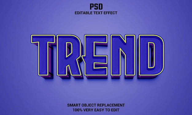 Trend 3d editable text effect with background Premium Psd