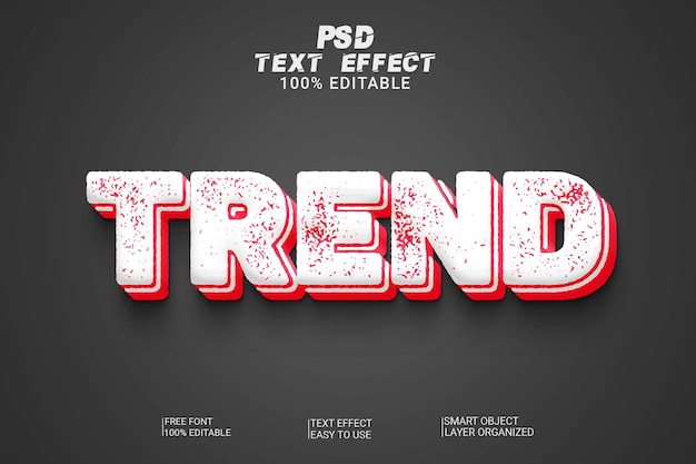 Trend 3d psd text effect style