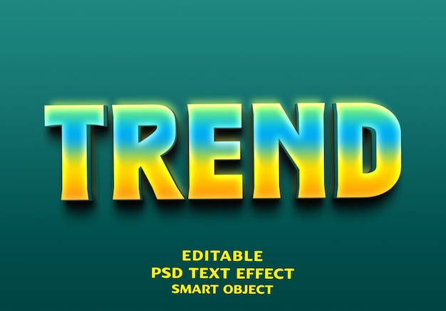 Trend 3d text effect design