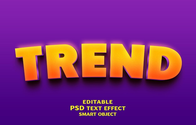 Trend 3d text effect design