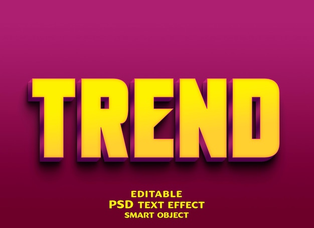 trend 3d text effect design