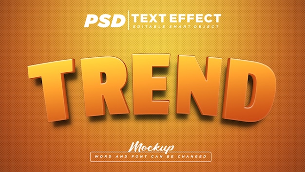 Trend text effect editable text mockup