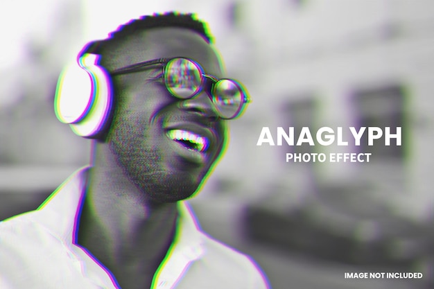 Trendy Anaglyph Photo Effect Template