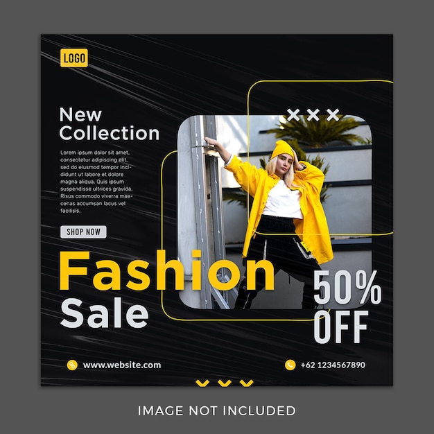 trendy modern fashion social media post template