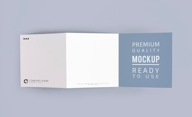 Tri-fold brochure mockup printed materials