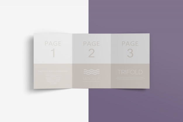 Tri-fold brochure PSD mockup