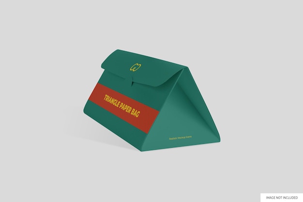 Triangle Paper Bag Mockup