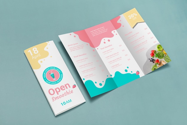 Trifold brochure concept mock-up