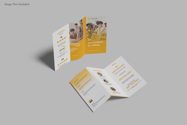 Trifold brochure concept mockup